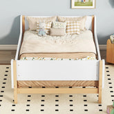 Bellemave® Twin Size Platform Bed with Headboard, Footboard and Safeguards - Bellemave